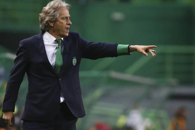 JORGE JESUS Sporting s coach Jorge Jesus gestures during the Portuguese League football match between Sporting CP and Boavista FC at Alvalade Stadium in Lisbon, Portugal, on April 22, 2018. LISBON Portugal  Copyright: xCarlosxCostax originalFilename:costa-sporting180422_npwXz.jpg