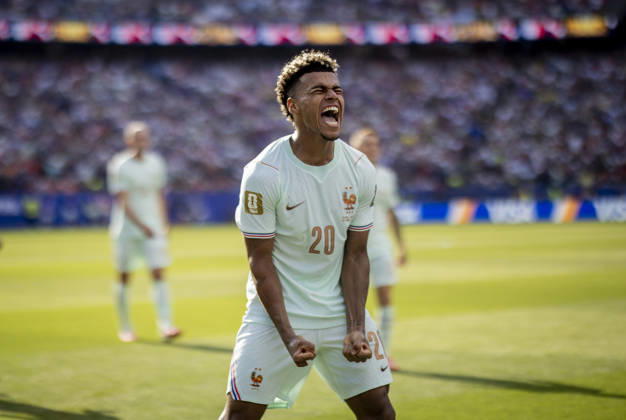 Boston, USA 09th Jul 2026. Goal celebration: Desire Doue (FRA) France - Morocco World Cup Frankreich - Marokko 09.07.2026
