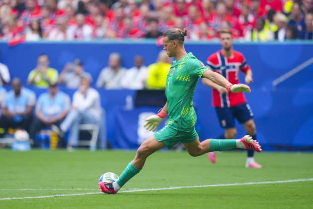 2026 FIFA World Cup: Norway vs. England, Miami Gardens, Florida, USA July 11, 2026: Orjan Haskjold Nyland during the quarterfinal match of the 2026 FIFA World Cup between Norway and England at Miami Stadium. Photo by Fredrik Varfjell, NTB, Miami Gardens, Florida, USA. EDITORIAL USE ONLY. RESTRICTED USE FOR BETTING COMPANIES  Copyright: xFredrikxVarfjellx xNTBx