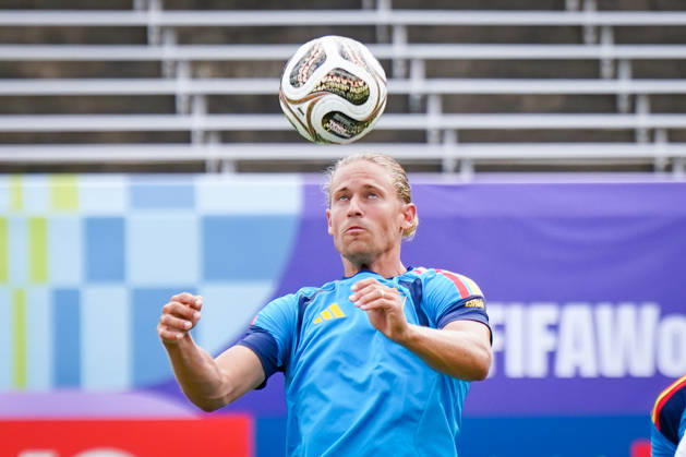 USA: Fußball FIFA World Cup, WM, Weltmeisterschaft, Fussball 2026 Halbfinale Matchday -1 Training Spanien Cotton Bowl Stadium (Dallas, Dallas County, Texas): Marcos Llorente (Spanien 5) Copyright: xJOERANxSTEINSIEKx