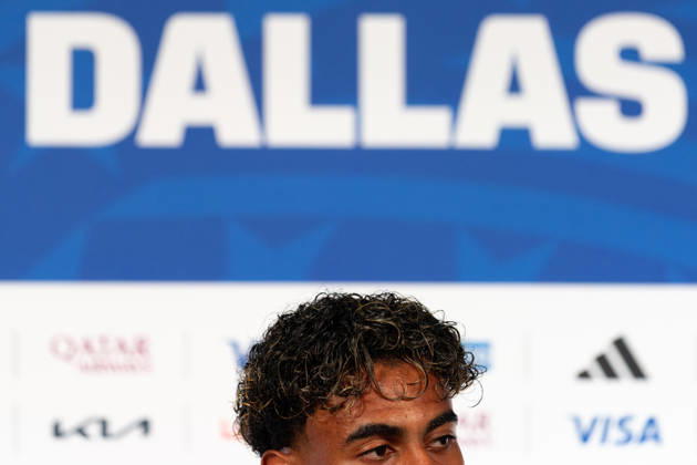 July 13, 2026, Arlington, Texas, USA: Spain forward LAMINE YAMAL speaks during a press conference, PK, Pressekonferenz prior to a 2026 FIFA World Cup, WM, Weltmeisterschaft, Fussball semifinal match between France and Spain at Dallas Stadium in Arlington, Texas. Arlington USA - ZUMAh193 20260713_zsp_h193_020 Copyright: xDanielxMcGregor-Huyerx
