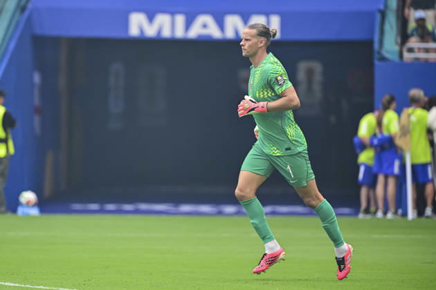 Norway v England: Quarter Final - FIFA World Cup, WM, Weltmeisterschaft, Fussball 2026 Miami, Florida - July 11: Goalkeeper Orjan Nyland of Norway looks on prior to the FIFA World Cup 2026 Quarter Final match between Norway and England at Miami Stadium on July 11, 2026 in Miami, United States Miami Gardens Miami Stadium Florida United States Copyright: xLatinxSportxImagesx