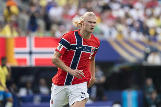 Brazil v Norway: Round of 16 - FIFA World Cup, WM, Weltmeisterschaft, Fussball 2026 New Jersey, United States - 5 July: Erling Haaland of Norway looks on during the FIFA World Cup 2026 Round Of 16 match between Brazil and Norway at New York New Jersey Stadium on July 5, 2026 in East Rutherford, United States East Rutherford New York New Jersey Stadium New Jersey United States Copyright: xLatinxSportxImagesx