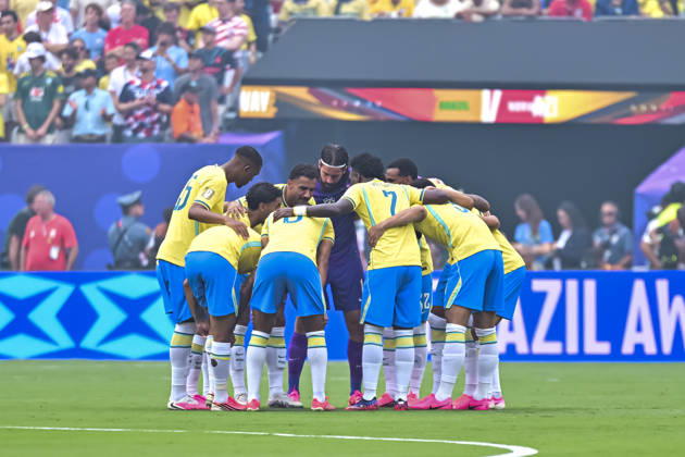 Brazil v Norway: Round of 16 - FIFA World Cup, WM, Weltmeisterschaft, Fussball 2026 New Jersey, United States - 5 July: Brazil players met prior to the during the FIFA World Cup 2026 Round Of 16 match between Brazil and Norway at New York New Jersey Stadium on July 5, 2026 in East Rutherford, United States East Rutherford New York New Jersey Stadium New Jersey United States Copyright: xLatinxSportxImagesx