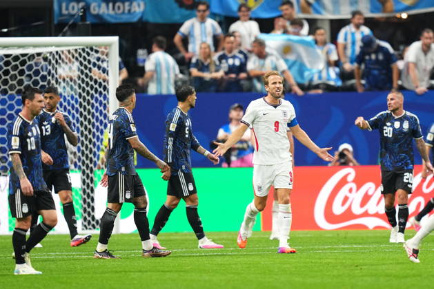 England v Argentina - FIFA World Cup, WM, Weltmeisterschaft, Fussball 2026 - Semi Finals ATLANTA, GEORGIA - JULY 15: England’s Harry Kane (9) reacts during the 2026 FIFA World Cup semifinal match between England and Argentina at Atlanta Stadium in Atlanta, Georgia, United States, on July 15, 2026. Evrim Aydin Anadolu Georgia United States. Editorial use only. Please get in touch for any other usage. Copyright: x2026xAnadoluxEvrimxAydinx