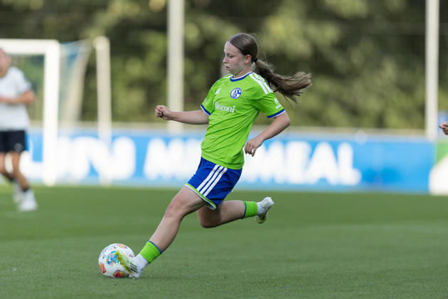 Fußball I Frauen I Testspiel I FC Schalke 04 - Borussia Mönchengladbach I 16.07.2026 Mariella Münster (17, FC Schalke 04) Gelsenkirchen Am Parkstadion Nordrhein-Westfalen Deutschland Copyright: xLobeca CedricxSiefkerx