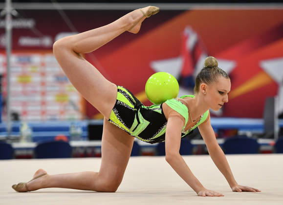 25.07.2026, xhbx, Turnen Rhythmische Sportgymnastik, Deutsche Meisterschaften 2026 v.l. Anastasia Stroh (TV St. Wendel) Ball (DFL DFB REGULATIONS PROHIBIT ANY USE OF PHOTOGRAPHS as IMAGE SEQUENCES and or QUASI-VIDEO) Hannover