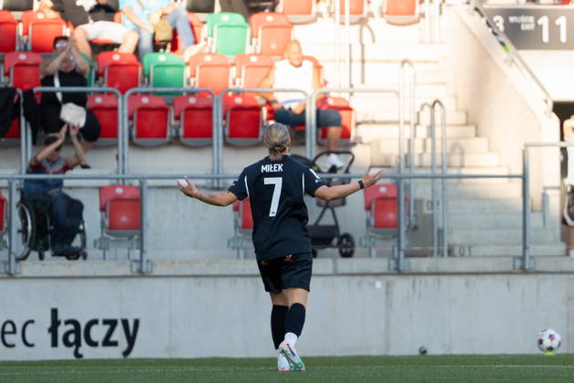 SOSNOWIEC 25.07.2026 MECZ I RUNDA KWALIFIKACJI LIGA MISTRZOW SEZON 2026 27 CZARNI SOSNOWIEC - ATHLONE TOWN -- UEFA WOMEN S CHAMPIONS LEAGUE QUALIFYING FIRST ROUND MATCH CZARNI SOSNOWIEC - ATHLONE TOWN KLAUDIA MILEK RADOSC PO BRAMCE FOT. MATEUSZ WIEWIORKA 400mm.pl NEWSPIX.PL --- newspix.pl