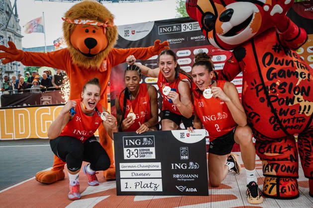 Die Finals 2026 - 3x3 Basketball, 26.07.2026 Die SVD 49 Dortmund sind deutscher Meister im 3x3 Basketball Finale der Damen gegen Wedel; Die Finals 2026 - 3x3 Basketball am 26.07.2026 am neuen Rathaus, Hannover Copyright: xBEAUTIFULxSPORTS Tonhäuserx