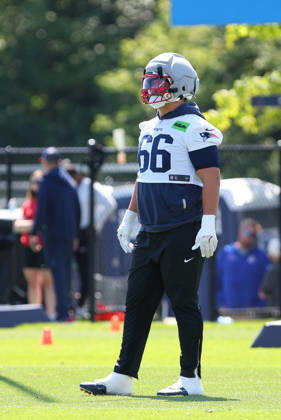 July 26, 2026; Foxborough, MA, USA; New England Patriots offensive tackle Will Campbell (66) participates in drills during Patriots training camp at Gillette Stadium. CSM NFL, American Football Herren, USA 2026: Patriots Training Camp JUL 26 - ZUMAc04_ 20260726_zma_c04_165 Copyright: xAnthonyxNesmithx