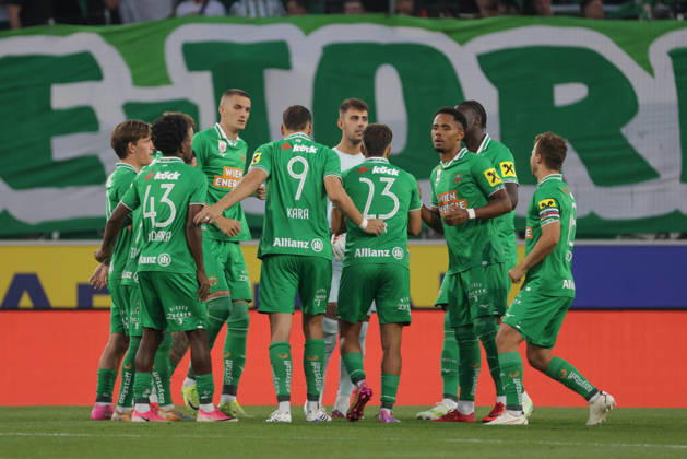 SOCCER - UEFA ECL, Rapid vs Coloma VIENNA,AUSTRIA,29.JUL.26 - SOCCER - UEFA Conference League, qualification, SK Rapid Wien vs FC Santa Coloma. Image shows the team of Rapid. GEPAxpictures xDavidxBitzan