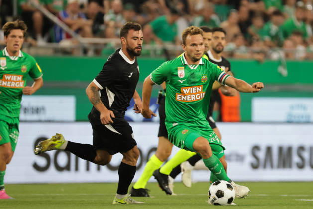SOCCER - UEFA ECL, Rapid vs Coloma VIENNA,AUSTRIA,29.JUL.26 - SOCCER - UEFA Conference League, qualification, SK Rapid Wien vs FC Santa Coloma. Image shows Matthias Seidl (Rapid). GEPAxpictures xDavidxBitzan