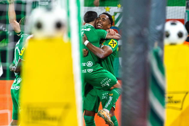 SOCCER - UEFA ECL, Rapid vs Coloma VIENNA,AUSTRIA,29.JUL.26 - SOCCER - UEFA Conference League, qualification, SK Rapid Wien vs FC Santa Coloma. Image shows the rejociing of Petter Nosa Dahl (Rapid). GEPAxpictures xPhilippxBrem