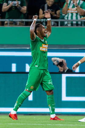 SOCCER - UEFA ECL, Rapid vs Coloma VIENNA,AUSTRIA,29.JUL.26 - SOCCER - UEFA Conference League, qualification, SK Rapid Wien vs FC Santa Coloma. Image shows the rejociing of Petter Nosa Dahl (Rapid). GEPAxpictures xPhilippxBrem