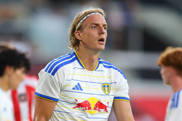 HARRISON, NJ - JULY 30: Sebastiaan Bornauw 33 of Leeds United FC during the game against Sunderland AFC on July 30, 2026 at Sports Illustrated Stadium in Harrison, New Jersey. (Photo by Rich Graessle Icon Sportswire) SOCCER: JUL 30 Leeds United v Sunderland AFC EDITORIAL USE ONLY Icon260723029574
