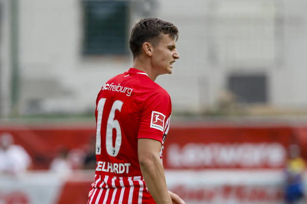 Yannik Engelhardt (SC Freiburg, 16), Mimik, Gesichtsausdruck, Emotion , Österreich, Fussball, Testspiel, 2026 2027, vs. , 31.07.2026, Schruns Fussballplatz Österreich Copyright: xGrantxHubbsx