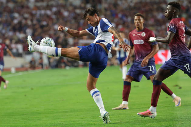 Supertaça Portugal Estadio Cidade de Coimbra, August 01, 2026, Coimbra v.l. Jakub Kiwior (FC Porto), Musa Drammeh (SC Uniao Torreense) Coimbra Estádio Cidade de Coimbra Coimbra Portugal Copyright: xFernandoxSoaresx