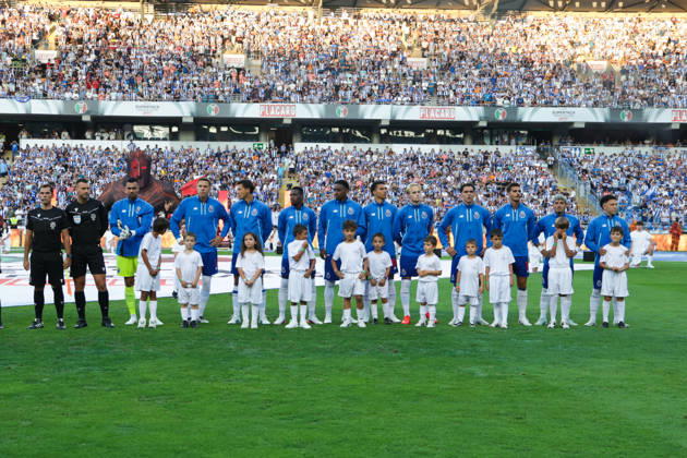 Supertaça Portugal Estadio Cidade de Coimbra, August 01, 2026, Coimbra v.l. The FC Porto team Coimbra Estádio Cidade de Coimbra Coimbra Portugal Copyright: xFernandoxSoaresx