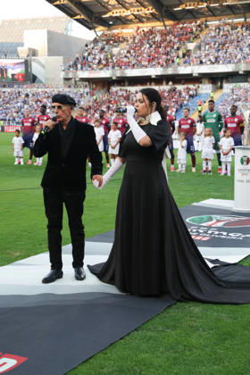 Supertaça Portugal Estadio Cidade de Coimbra, August 01, 2026, Coimbra v.l. Singers sing the Portuguese national anthem. Coimbra Estádio Cidade de Coimbra Coimbra Portugal Copyright: xFernandoxSoaresx