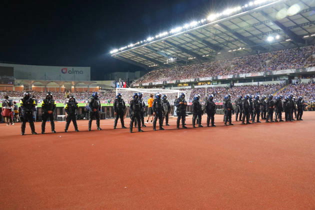 Supertaça Portugal Estadio Cidade de Coimbra, August 01, 2026, Coimbra v.l. Police in the stadium Coimbra Estádio Cidade de Coimbra Coimbra Portugal Copyright: xFernandoxSoaresx
