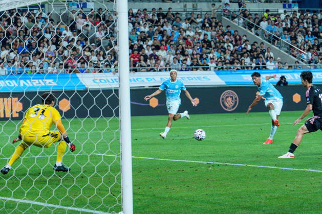 2026 2026 Coupang Play Series football match ( Team K League vs Manchester City FC - 2026 08 05 ) SEOUL, SOUTH KOREA, AUGUST 05: Tijjani Reijnders of Manchester City scores his team s goal during the 2026 Coupang Play Series football match match between Team K League and Manchester City FC at the Seoul World Cup Stadium in Seoul, South Korea, on August 05, 2026. Seoul Seoul World Cup Stadium South Korea 8283_287504 Copyright: xStevexChoxKyewoong PentaxPressx
