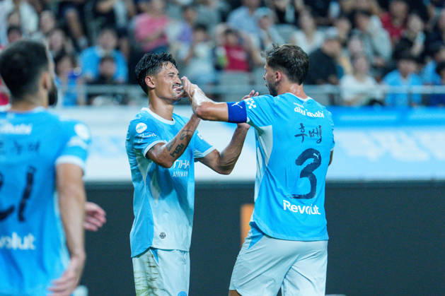 2026 2026 Coupang Play Series football match ( Team K League vs Manchester City FC - 2026 08 05 ) SEOUL, SOUTH KOREA, AUGUST 05: Tijjani Reijnders of Manchester City celebrates his goal during the 2026 Coupang Play Series football match match between Team K League and Manchester City FC at the Seoul World Cup Stadium in Seoul, South Korea, on August 05, 2026. Seoul Seoul World Cup Stadium South Korea 8283_287506 Copyright: xStevexChoxKyewoong PentaxPressx