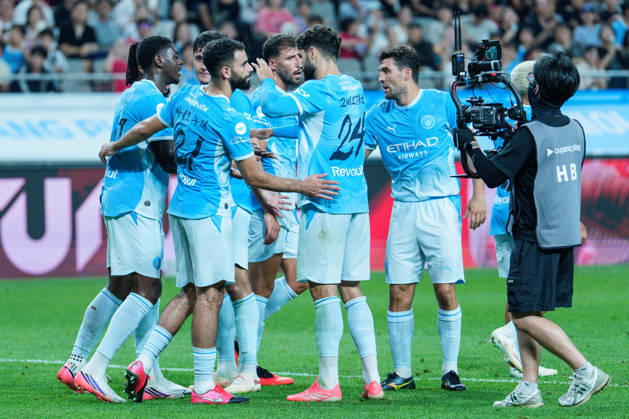 2026 2026 Coupang Play Series football match ( Team K League vs Manchester City FC - 2026 08 05 ) SEOUL, SOUTH KOREA, AUGUST 05: Divin Mubama of Manchester City celebrates his goal during the 2026 Coupang Play Series football match match between Team K League and Manchester City FC at the Seoul World Cup Stadium in Seoul, South Korea, on August 05, 2026. Seoul Seoul World Cup Stadium South Korea 8283_287513 Copyright: xStevexChoxKyewoong PentaxPressx