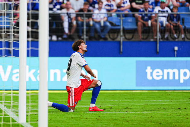 Torjubel nach Tor zum 2:1 per Elfmeter Strafstoss Otto Stange (Hamburger SV, 19) GER, Hamburger SV vs. OSC Lille, Fußball, Testspiel, Saison 2026 2027, 08.08.2026 GER, Hamburger SV vs. OSC Lille, Fußball, Testspiel, Saison 2026 2027, 08.08.2026 Hamburg Copyright: xEibner-Pressefoto MarcelxvonxFehrnx EP_MFN