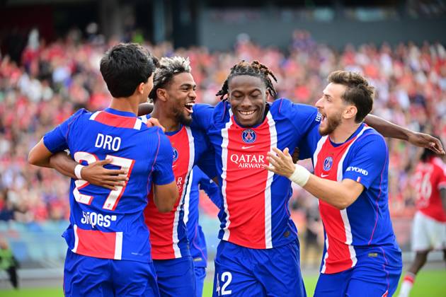 dro fernandez mbaye (ibrahim) boly (david) kvaratskhelia (khvicha) FOOT MATCH AMICAL 2026 PSG Manchester United, ManU (1-1) ULLEVI STADIUM GOTEBORG SUEDE 08 08 2026 AUTISSIER JEAN BAPTISTE (1-0) mbaye (ibrahim) GOTEBORG ULLEVI STADIUM Suede GermanyxJapanxUKxFrancexBelgiumxOUT Copyright: xAUTISSIERxJEANxBAPTISTEx