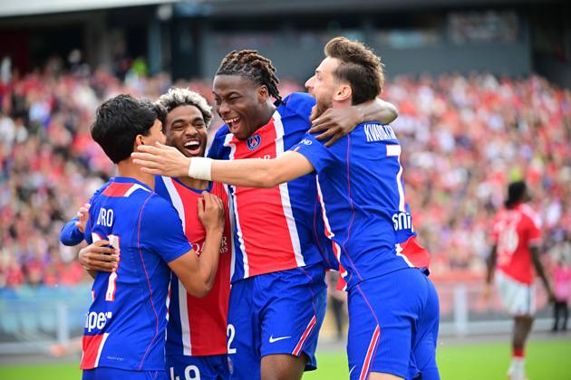 dro fernandez mbaye (ibrahim) boly (david) kvaratskhelia (khvicha) FOOT MATCH AMICAL 2026 PSG Manchester United, ManU (1-1) ULLEVI STADIUM GOTEBORG SUEDE 08 08 2026 AUTISSIER JEAN BAPTISTE (1-0) mbaye (ibrahim) GOTEBORG ULLEVI STADIUM Suede GermanyxJapanxUKxFrancexBelgiumxOUT Copyright: xAUTISSIERxJEANxBAPTISTEx
