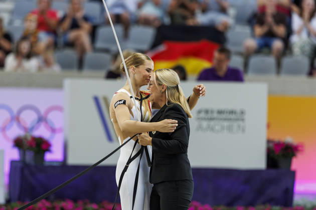 AACHEN - FEI World Championships 2026, AACHEN - FEI World Championships 2026 MEYER Kathrin (GER), Captain Claus OLD, BUEHRING Lisa (GER Longe) FEI Vaulting World Championship, WM, Weltmeisterschaft Individual Female Aachen, Reitstadion Soers 13. August 2026 -