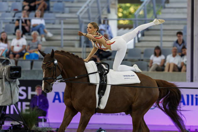 AACHEN - FEI World Championships 2026, AACHEN - FEI World Championships 2026 MEYER Kathrin (GER), Captain Claus OLD FEI Vaulting World Championship, WM, Weltmeisterschaft Individual Female Aachen, Reitstadion Soers 13. August 2026 -