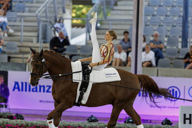 AACHEN - FEI World Championships 2026, AACHEN - FEI World Championships 2026 MEYER Kathrin (GER), Captain Claus OLD FEI Vaulting World Championship, WM, Weltmeisterschaft Individual Female Aachen, Reitstadion Soers 13. August 2026 -