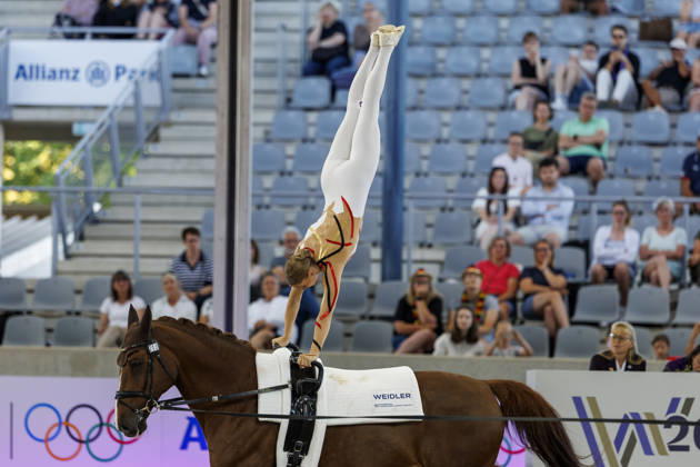 AACHEN - FEI World Championships 2026, AACHEN - FEI World Championships 2026 MEYER Kathrin (GER), Captain Claus OLD FEI Vaulting World Championship, WM, Weltmeisterschaft Individual Female Aachen, Reitstadion Soers 13. August 2026 -
