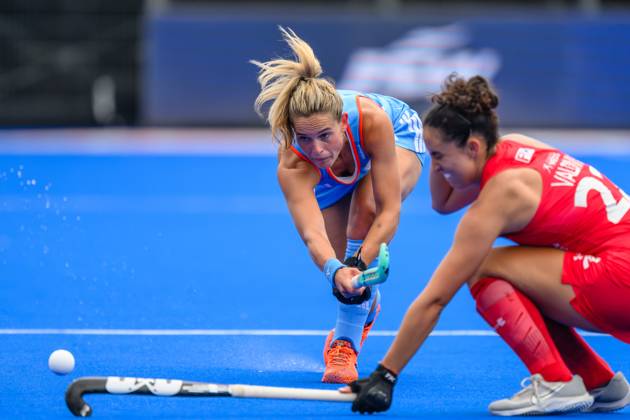 AMSTELVEEN, 15-08-2026, Wagener Stadion, FIH Hockey World Cup 2026 Women, 2026. Pien Sanders during the game Netherlands - Chile (women). Netherlands - Chile (women) x205738241x Copyright: