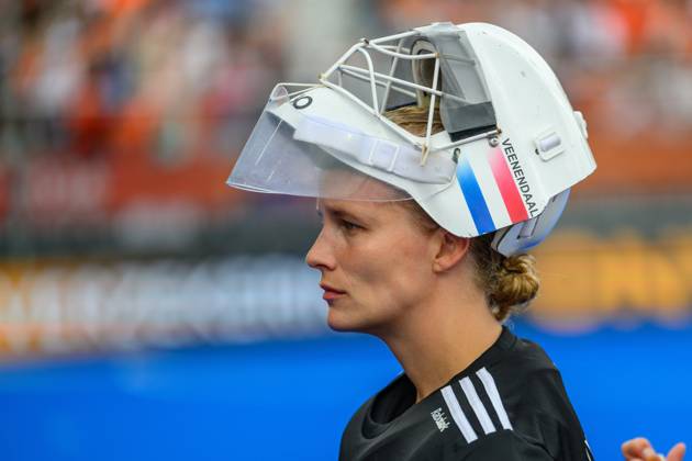 AMSTELVEEN, 15-08-2026, Wagener Stadion, FIH Hockey World Cup 2026 Women, 2026. Anne Veenendaal during the break of the game Netherlands - Chile (women). Netherlands - Chile (women) x205738591x Copyright: