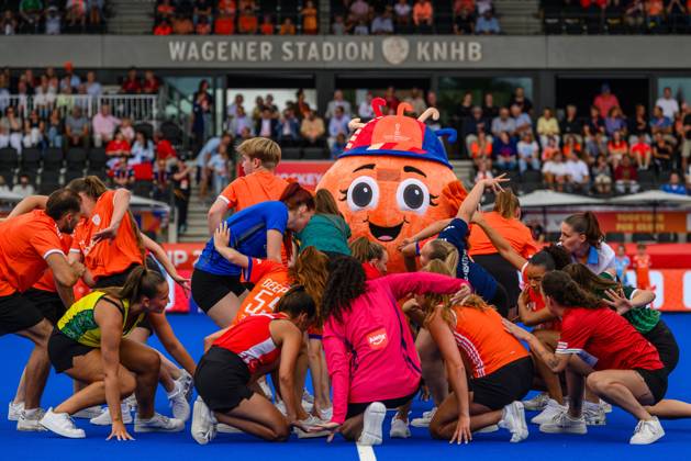 AMSTELVEEN, 15-08-2026, Wagener Stadion, FIH Hockey World Cup 2026 Women, 2026. Pictures from the Openingsceremony before the game Netherlands - Chile (women). Netherlands - Chile (women) x205739967x Copyright: