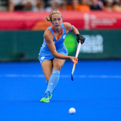 AMSTELVEEN, 15-08-2026, Wagener Stadion, FIH Hockey World Cup 2026 Women, 2026. Renee van Laarhoven during the game Netherlands - Chile (women). Netherlands - Chile (women) x205739955x Copyright: