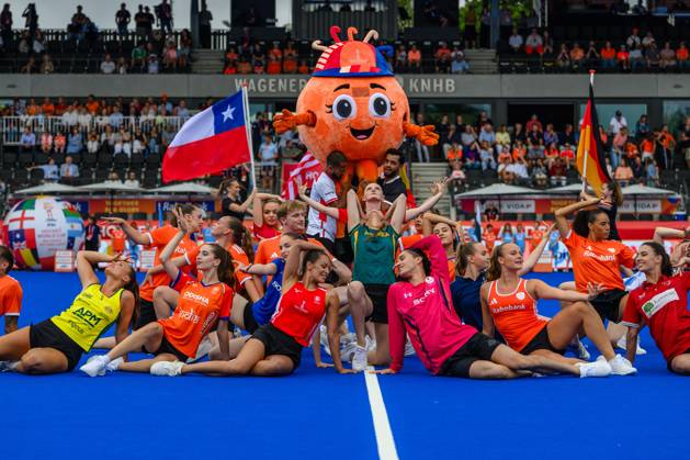 AMSTELVEEN, 15-08-2026, Wagener Stadion, FIH Hockey World Cup 2026 Women, 2026. Pictures from the Openingsceremony before the game Netherlands - Chile (women). Netherlands - Chile (women) x205739963x Copyright: