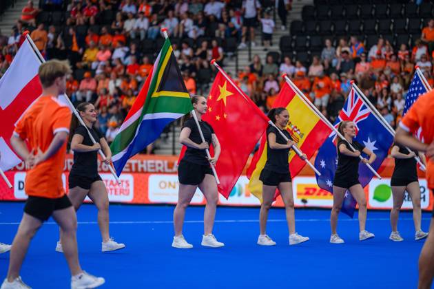 AMSTELVEEN, 15-08-2026, Wagener Stadion, FIH Hockey World Cup 2026 Women, 2026. Pictures from the Openingsceremony before the game Netherlands - Chile (women). Netherlands - Chile (women) x205739988x Copyright: