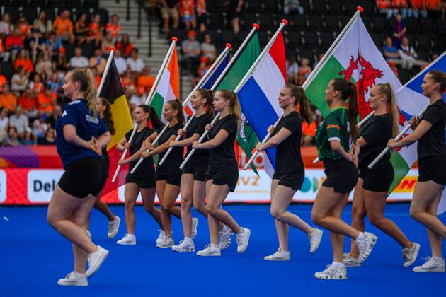 AMSTELVEEN, 15-08-2026, Wagener Stadion, FIH Hockey World Cup 2026 Women, 2026. Pictures from the Openingsceremony before the game Netherlands - Chile (women). Netherlands - Chile (women) x205739992x Copyright: