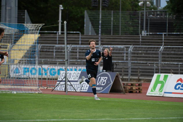 15.08.2026, GER, Fussball, Regionalliga Nord, 4.Spieltag, Saison 2026 2027, Oldenburg, Marschwegstadion, VfB Oldenburg vs FC Eintracht Norderstedt Tor 3 zu 1 durch Marc SCHRÖDER SCHROEDER ( VfB Oldenburg 20) Oldenburg Marschwegstadion Niedersachsen Deutschland Copyright: xnordphotoxGmbHx xRojahnx