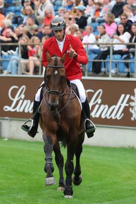 Richard Vogel (GER, Deutschland) mit Pferd United Touch S, aktueller Europameister und Sieger des Rolex Grand Prix von Aachen 2026 (CHIO Aachen) mit 1 Fehler im Zeitspringen, Enttäuschung, Emotion , Springen, FEI Jumping World Championship, WM, Weltmeisterschaft , Turkish Airlines-Prize, Einzel und Teamwertung, Jumping , AACHEN - FEI World Championships 2026, Weltfest des Pferdesports, Reitsport Weltmeisterschaft 2026, Aachen 2026, Welcome Home 2026, Aachener Soers, 11. bis 23. August 2026, Reitsport, 19.08.2026, Aachen Aachener Soers Deutschland