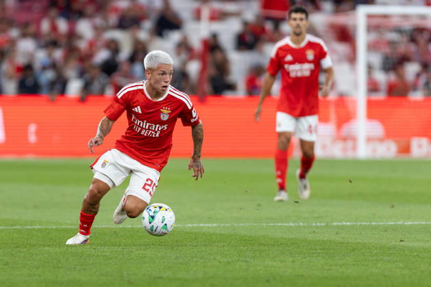 August 20, 2026, Lisbon, Lisbon, Portugal: Benfica forward from Argentina GIANLUCA PRESTIANNI (25) in action during the game for the 1st Leg of UEFA Europa League Qualifier Playoff between Benfica and Aarhus at Estadio da Luz Soccer 2026: Benfica Vs Napoli - ZUMAs359 20260820_zsp_s359_008 Copyright: xAlexandrexdexSousax