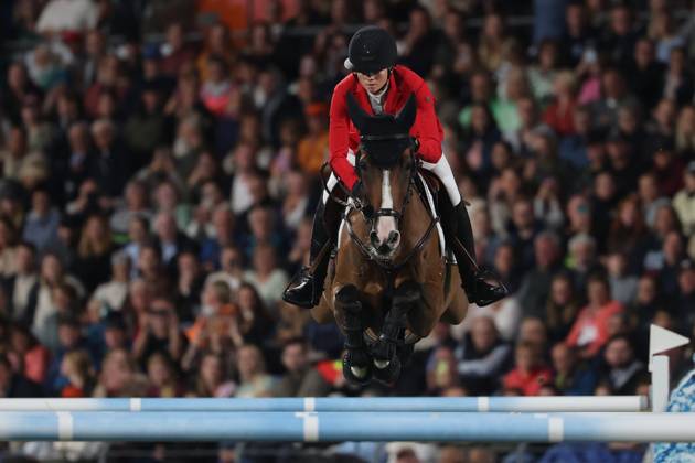 Sophie Hinners (GER, Deutschland) mit Pferd Iron Dames Singclair , Springen, FEI Jumping World Championship, WM, Weltmeisterschaft , FEI Jumping World Championship Second Competition Ð Team Final, Mercedes-Benz Prize, Mercedes-Benz Prize, Einzel und Teamwertung, Jumping , AACHEN - FEI World Championships 2026, Weltfest des Pferdesports, Reitsport Weltmeisterschaft 2026, Aachen 2026, Welcome Home 2026, Aachener Soers, 11. bis 23. August 2026, Reitsport, 20.08.2026, Aachen Aachener Soers Deutschland