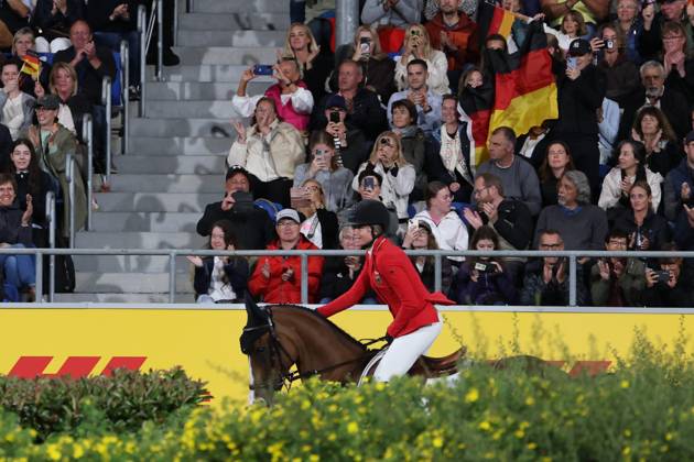 Sophie Hinners (GER, Deutschland) mit Pferd Iron Dames Singclair , Springen, FEI Jumping World Championship, WM, Weltmeisterschaft , FEI Jumping World Championship Second Competition Ð Team Final, Mercedes-Benz Prize, Mercedes-Benz Prize, Einzel und Teamwertung, Jumping , AACHEN - FEI World Championships 2026, Weltfest des Pferdesports, Reitsport Weltmeisterschaft 2026, Aachen 2026, Welcome Home 2026, Aachener Soers, 11. bis 23. August 2026, Reitsport, 20.08.2026, Aachen Aachener Soers Deutschland