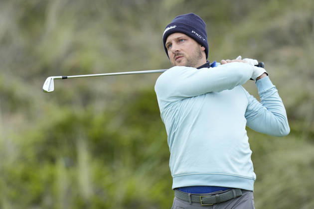 BALMEDIE, SCOTLAND - AUG 22: Lukas Nemecz (AUT) plays from the third tee during Round 3 at the 2026 Nexo Championship at the Trump International Golf Links, Balmedie on August 22, 2026 in Aberdeenshire, Scotland The 2026 Nexo Championship