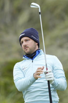 BALMEDIE, SCOTLAND - AUG 22: Lukas Nemecz (AUT) plays from the third tee during Round 3 at the 2026 Nexo Championship at the Trump International Golf Links, Balmedie on August 22, 2026 in Aberdeenshire, Scotland The 2026 Nexo Championship