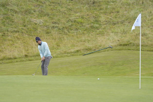 BALMEDIE, SCOTLAND - AUG 22: Lukas Nemecz (AUT) putts on the ninth green during Round 3 at the 2026 Nexo Championship at the Trump International Golf Links, Balmedie on August 22, 2026 in Aberdeenshire, Scotland The 2026 Nexo Championship