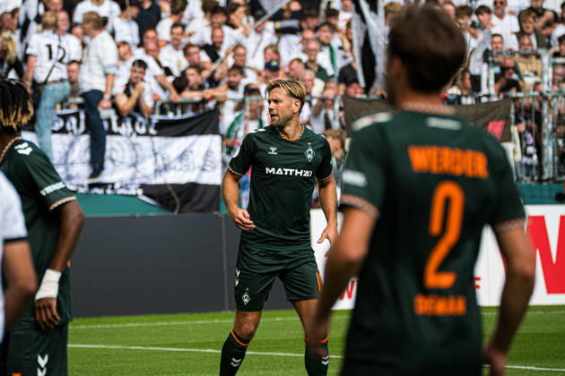 Fußball I Herren I Saison 2026-2027 I DFB-Pokal I 1. Spieltag I Lüneburger SK Hansa - SV Werder Bremen I 22.08.2026 Einzelfoto, Freisteller, Einzelbild, Cut-out, isoliertes Motiv, Sportaufnahme, Nahaufnahme, freigestellt, freigestellte Aufnahme, Aufnahme, Einzeln: Niclas Füllkrug (10, SV Werder Bremen) Copyright: xLobeca Björn-OlexKehmx